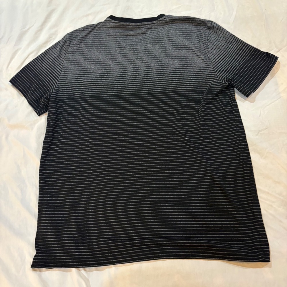 HUGO BOSS Men's Slim Fit Striped T-Shirt Gray Black Size XXL - Picture 3 of 10